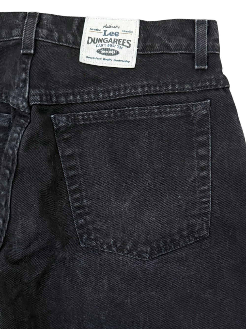 Vintage 90s Lee Dungarees Can't Bust Em Black Wash 31… - Gem